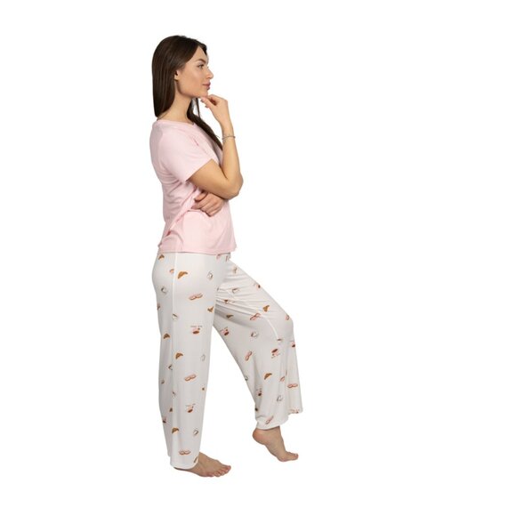Rae Dunn "BREAKFAST IN BED" Pajamas - Picture 2 of 10